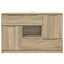 Sideboard med skuffe Sonoma eg 100 x 30 x 65,6 Konstrueret træ