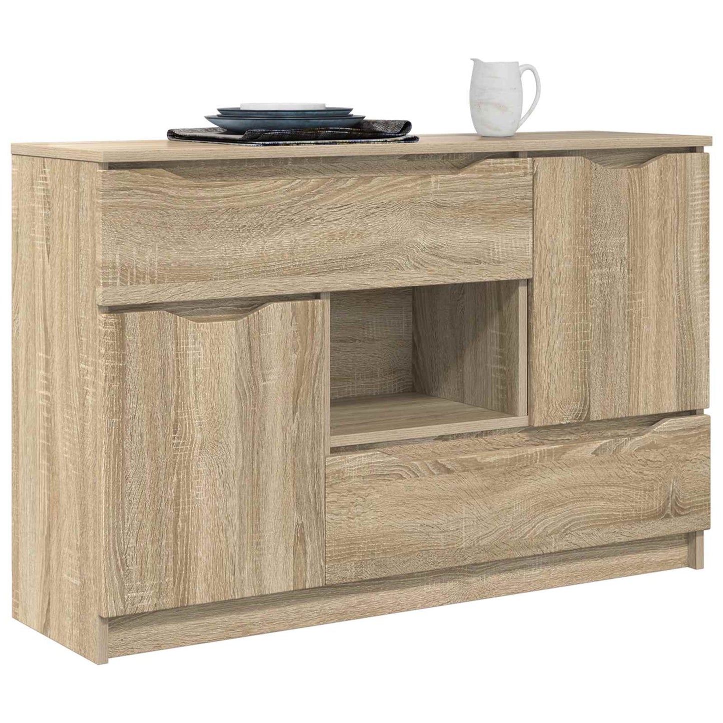Sideboard med skuffe Sonoma eg 100 x 30 x 65,6 Konstrueret træ