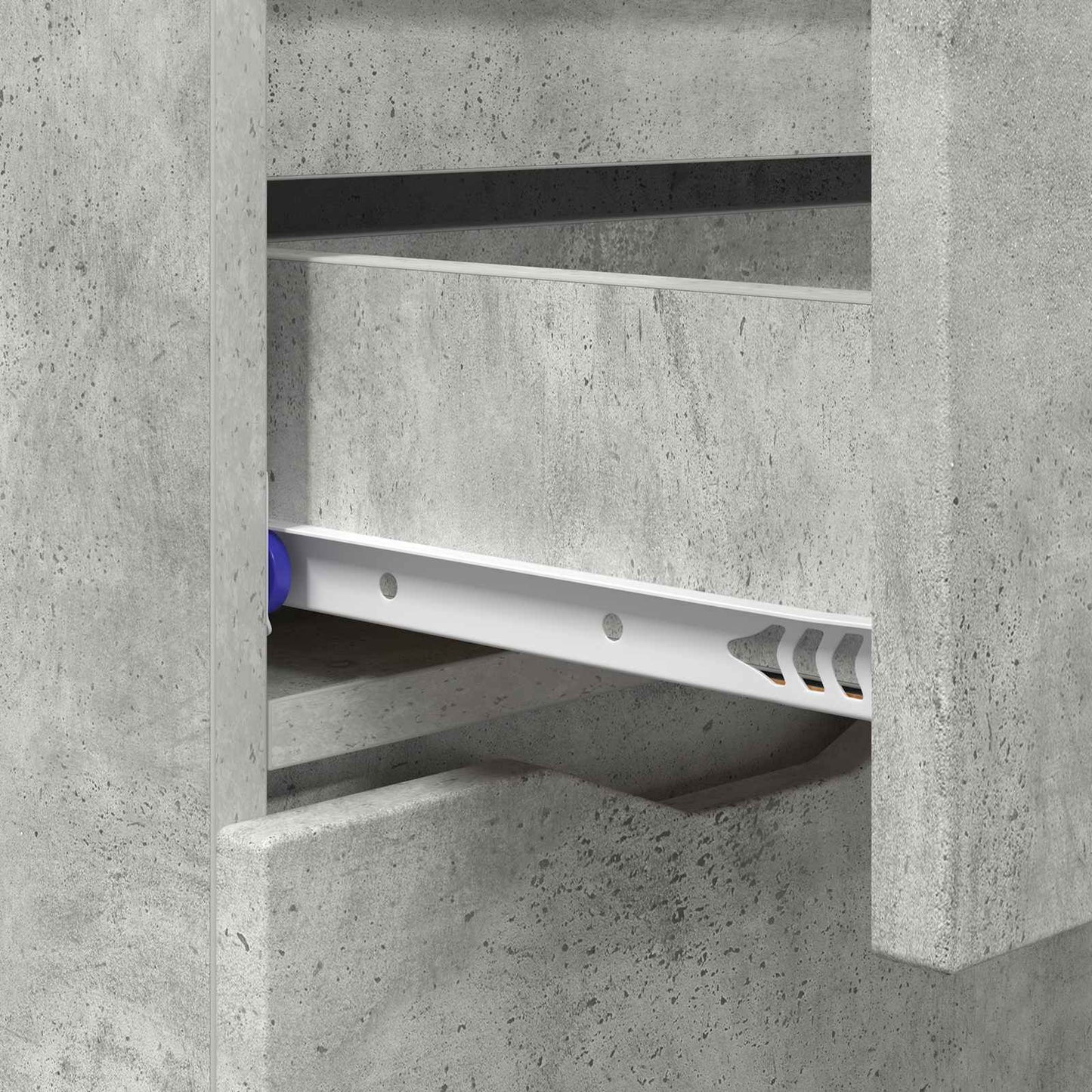 Sideboard med skuffe Beton Grå 100 x 30 x 65,6 Konstrueret træ