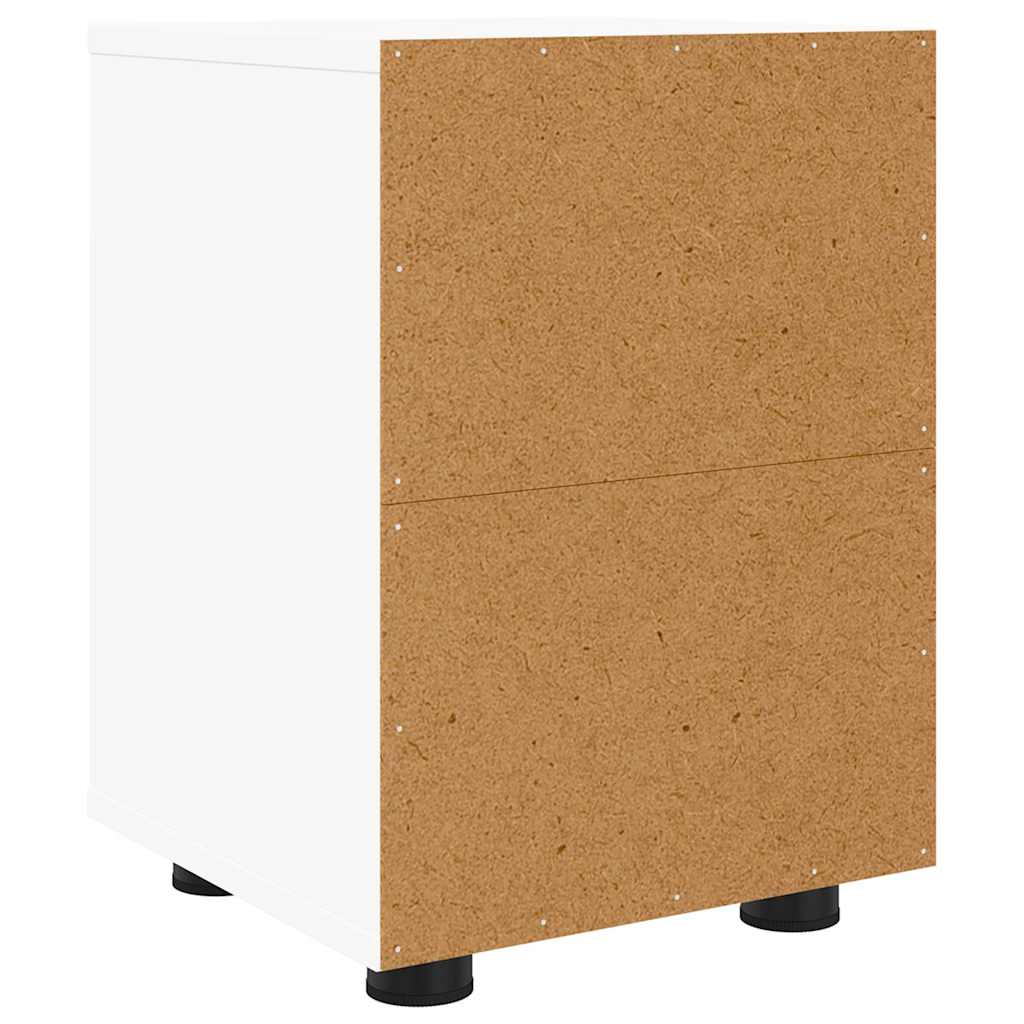 Sengebord med skuffe Hvid 30,5 x 30 x 43 cm Konstrueret træ