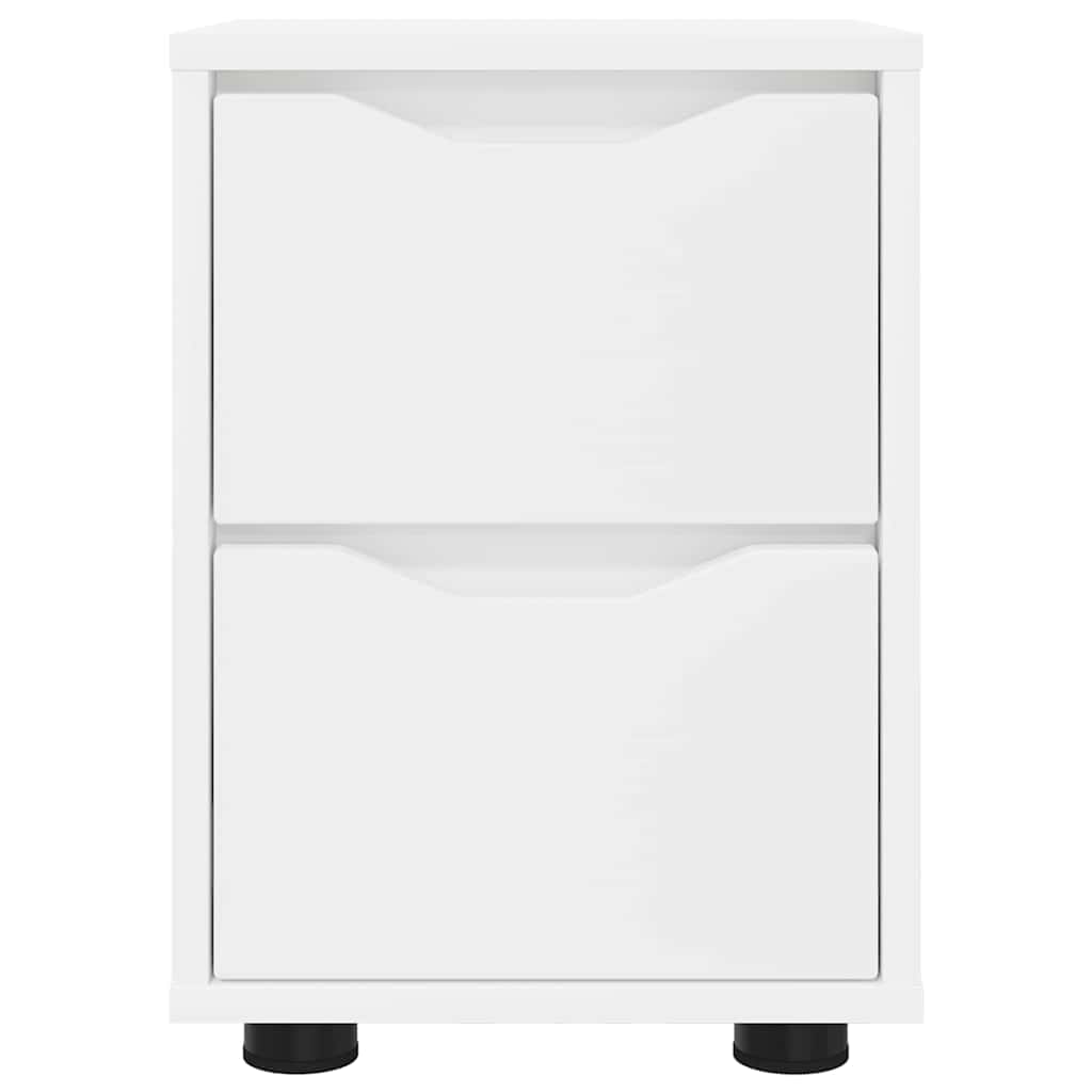 Sengebord med skuffe Hvid 30,5 x 30 x 43 cm Konstrueret træ