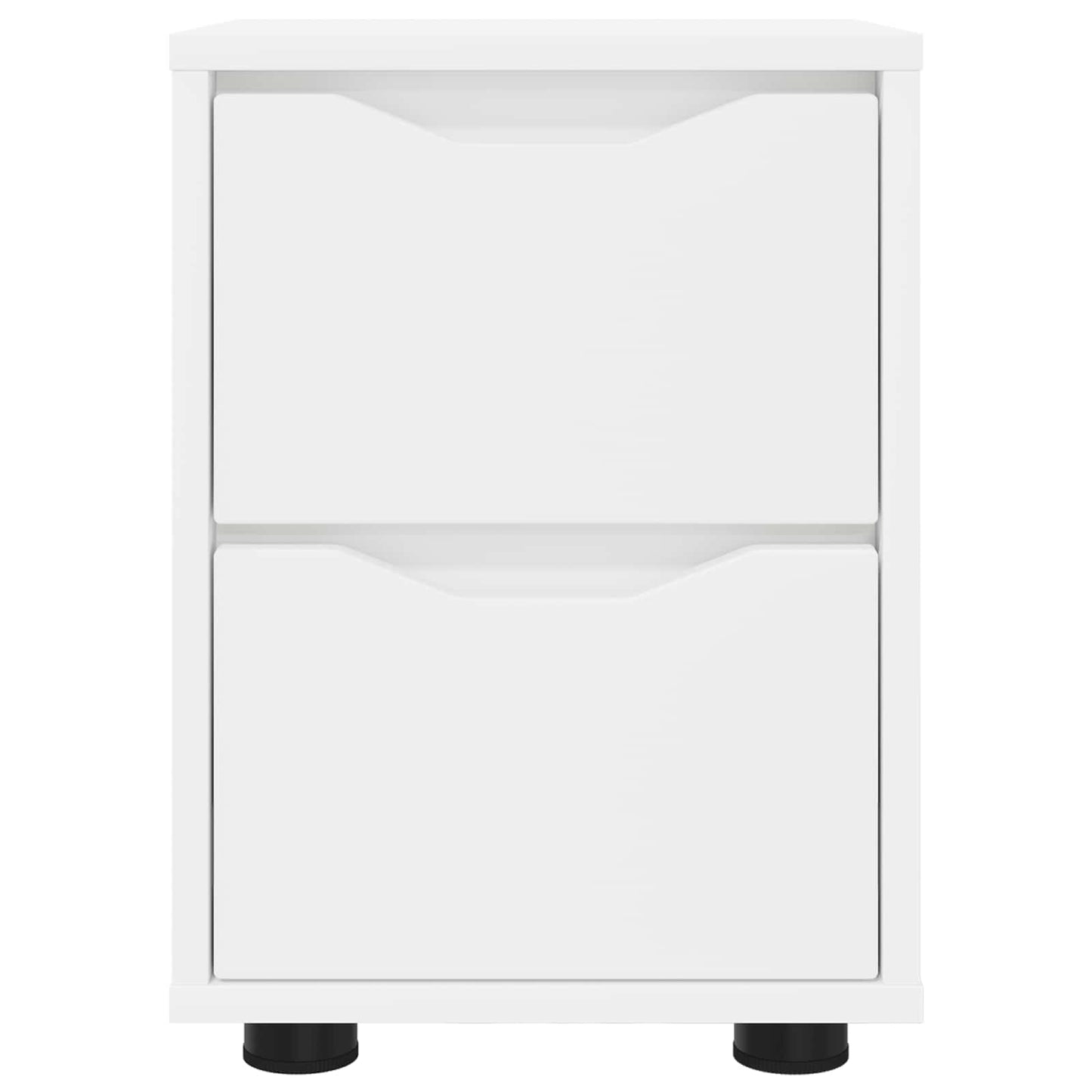 Sengeborde 2 stk. Hvid 30,5 x 30 x 43 cm Konstrueret træ