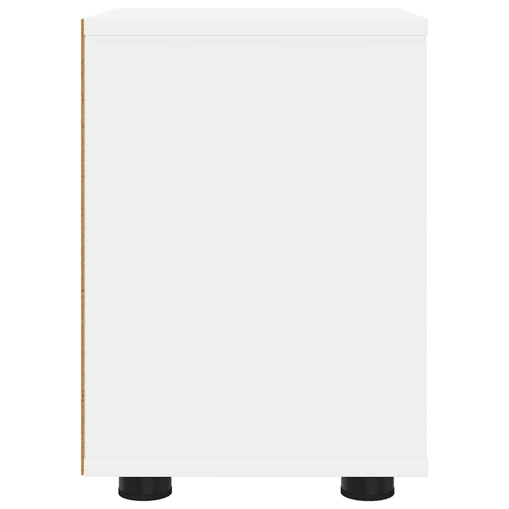Sengeborde 2 pcs Hvid 30,5 x 30 x 43 cm Konstrueret træ