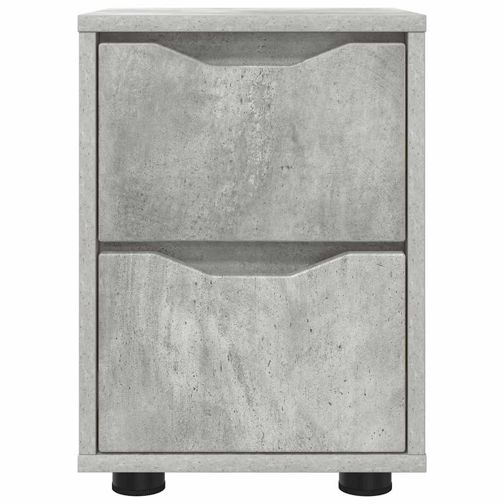 Sengebord Beton Grå 30,5 x 30 x 43 cm Konstrueret træ