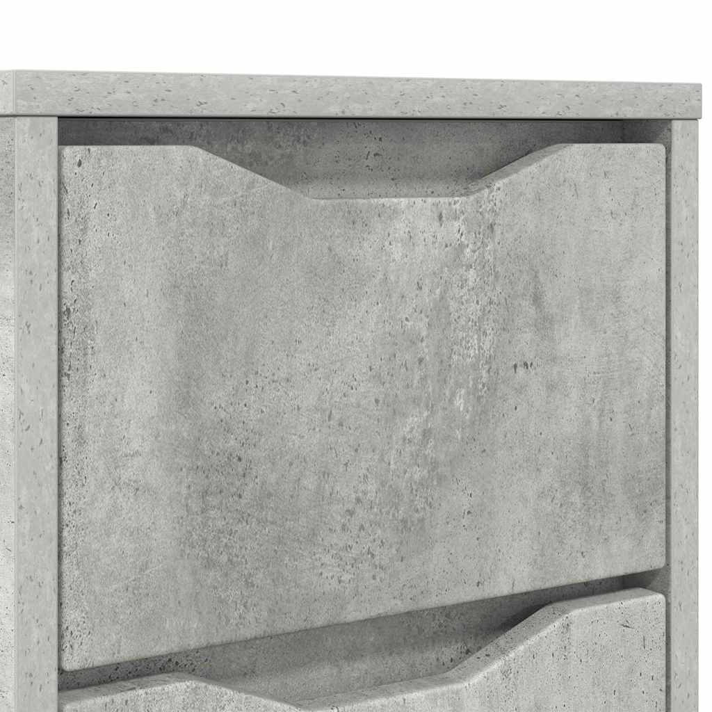 Sengeborde 2 pcs Beton Grå 30,5 x 30 x 43 cm Konstrueret træ