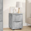 Sengeborde 2 pcs Beton Grå 30,5 x 30 x 43 cm Konstrueret træ