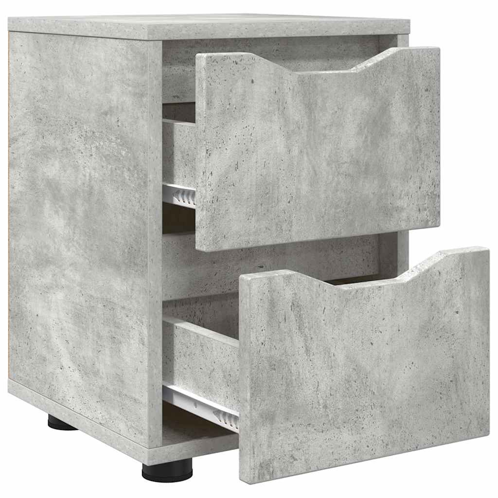 Sengeborde 2 pcs Beton Grå 30,5 x 30 x 43 cm Konstrueret træ