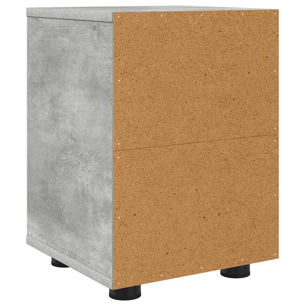 Sengeborde 2 pcs Beton Grå 30,5 x 30 x 43 cm Konstrueret træ