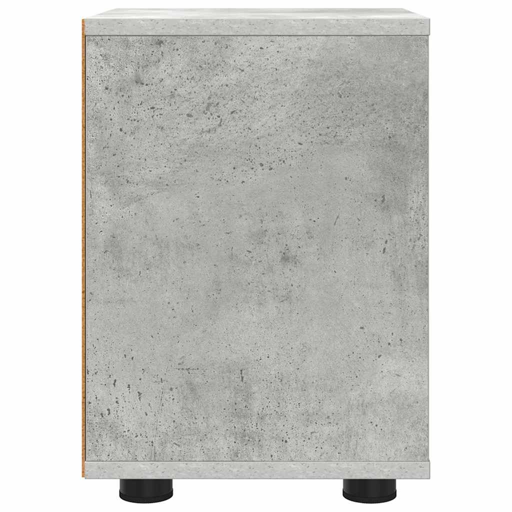 Sengeborde 2 pcs Beton Grå 30,5 x 30 x 43 cm Konstrueret træ