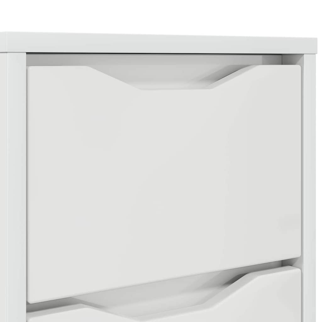 Sengebord Høj gloss hvid 30,5 x 30 x 43 cm Konstrueret træ