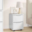 Sengeborde med skuffe 2 pcs Høj gloss hvid 30,5 x 30 x 43 cm