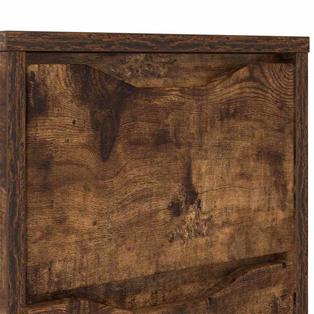 Sengeborde 2 pcs Røget eg 30,5 x 30 x 43 cm Konstrueret træ