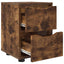 Sengeborde 2 pcs Røget eg 30,5 x 30 x 43 cm Konstrueret træ