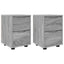 Sengeborde 2 pcs Grå Sonoma 30,5 x 30 x 43 cm Konstrueret træ