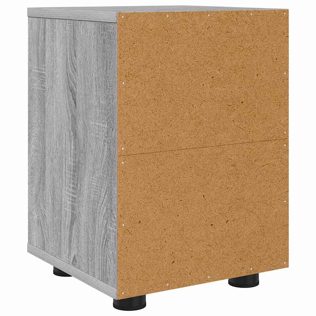 Sengeborde 2 pcs Grå Sonoma 30,5 x 30 x 43 cm Konstrueret træ