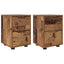 Sengeborde 2 pcs Gammelt træ 30,5 x 30 x 43 cm Konstrueret træ