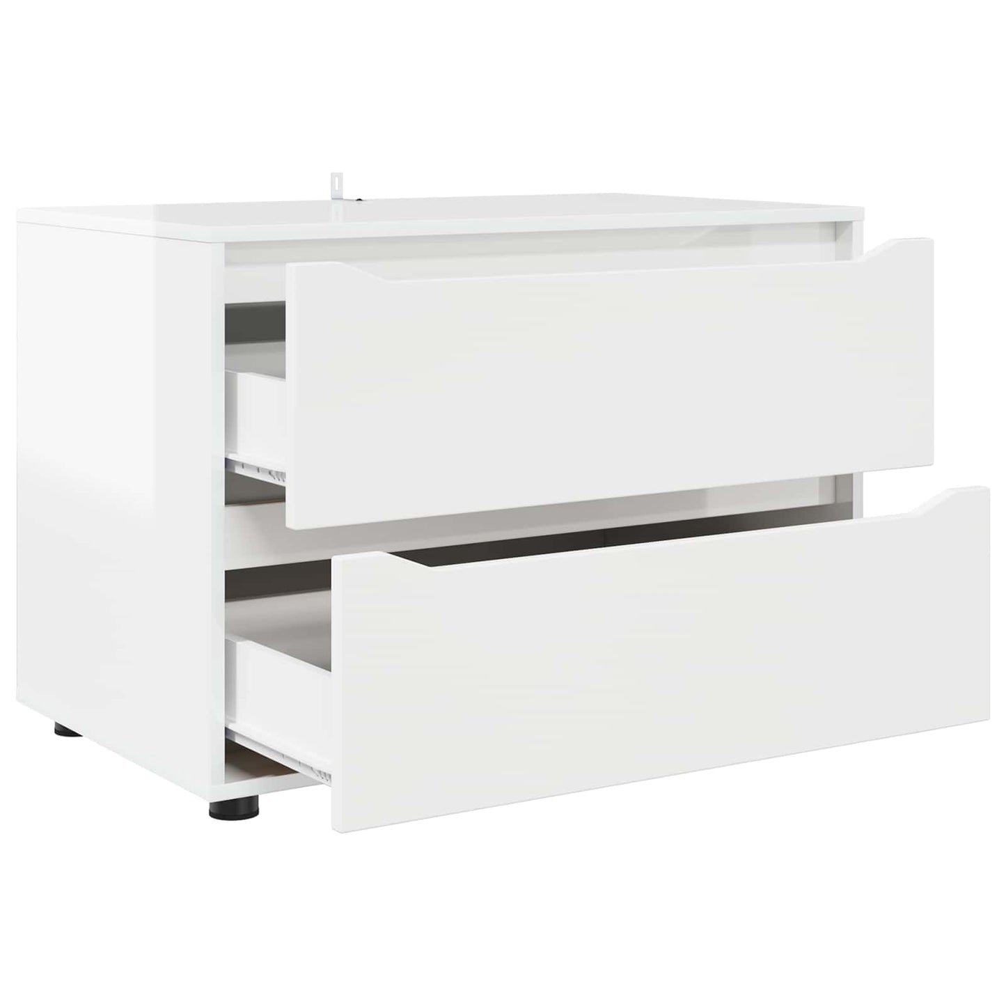 Opbevaringsskab Høj gloss hvid 80 x 48 x 57 cm Konstrueret træ