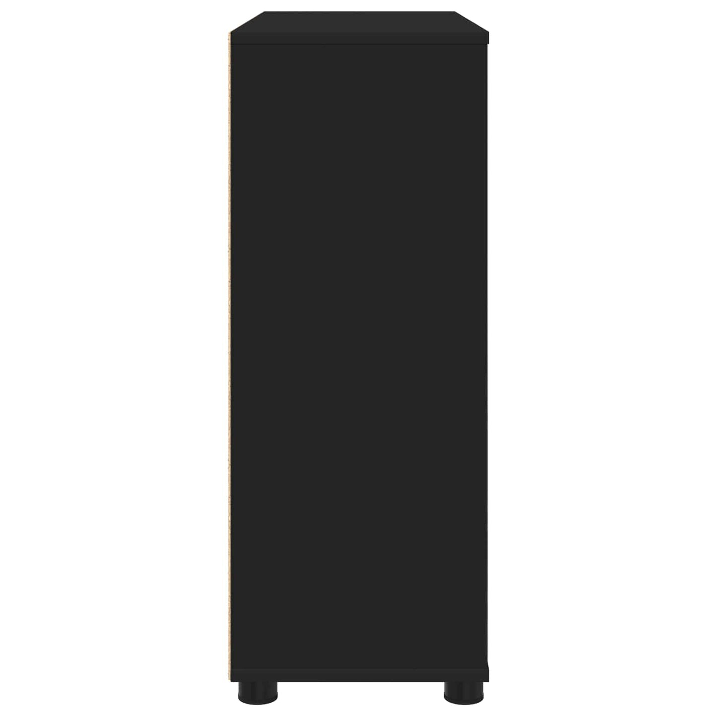 Opbevaringsskab Sort 80 x 31 x 81 cm Konstrueret træ