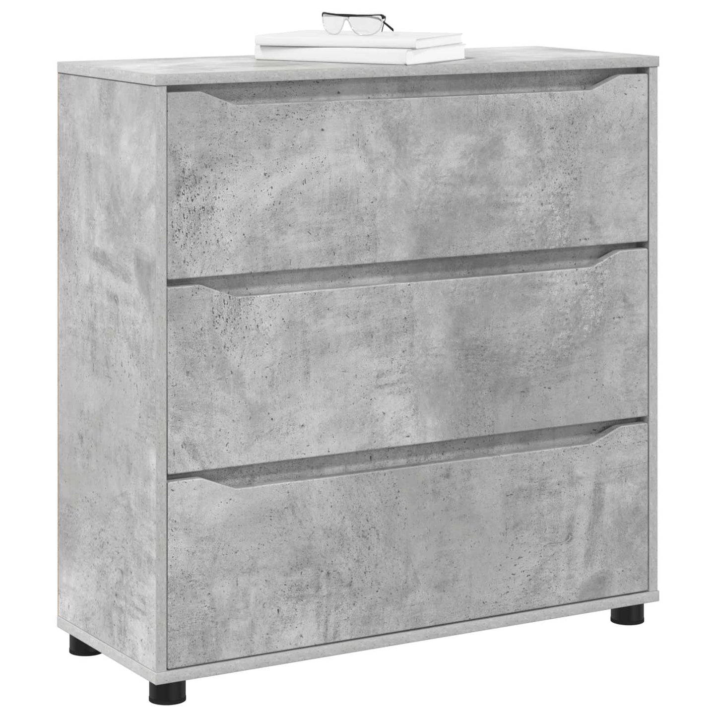 Opbevaringsskab Beton Grå 80 x 31 x 81 cm Konstrueret træ
