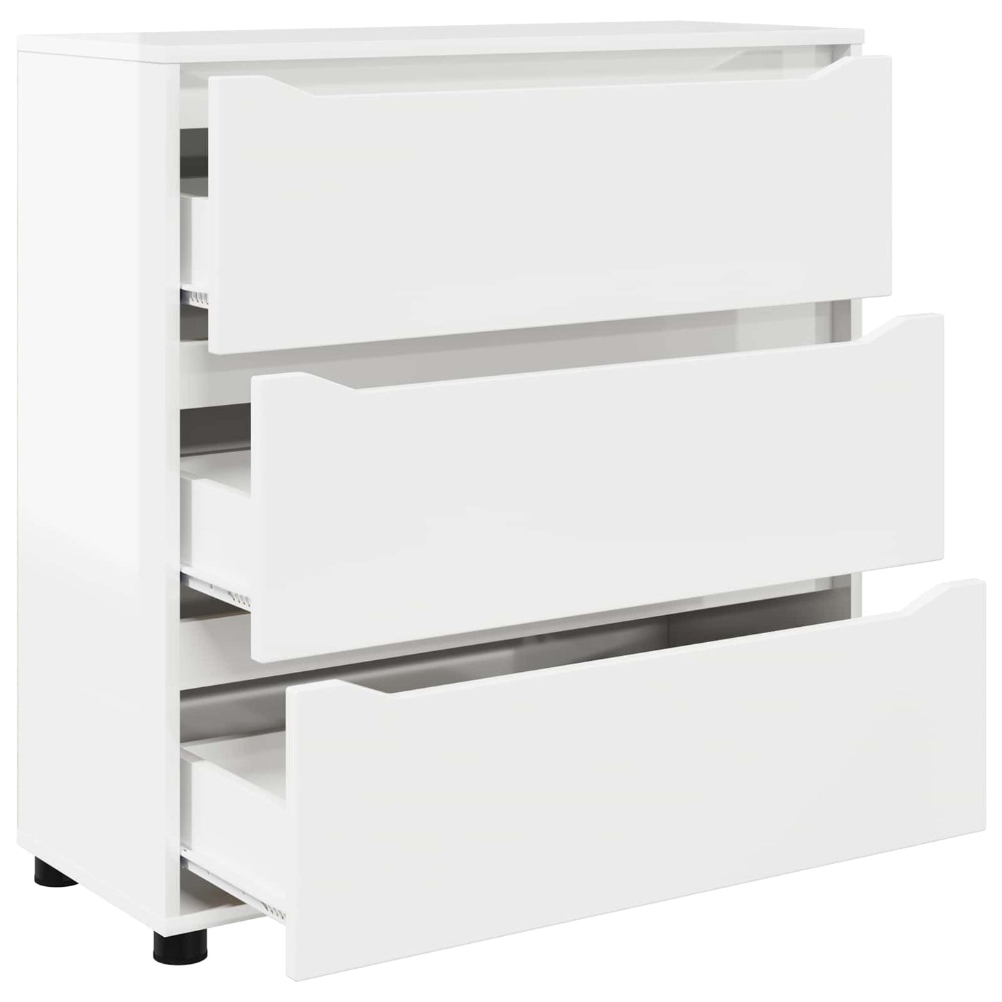 Opbevaringsskab Høj gloss hvid 80 x 31 x 81 cm Konstrueret træ