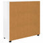 Opbevaringsskab Høj gloss hvid 80 x 31 x 81 cm Konstrueret træ