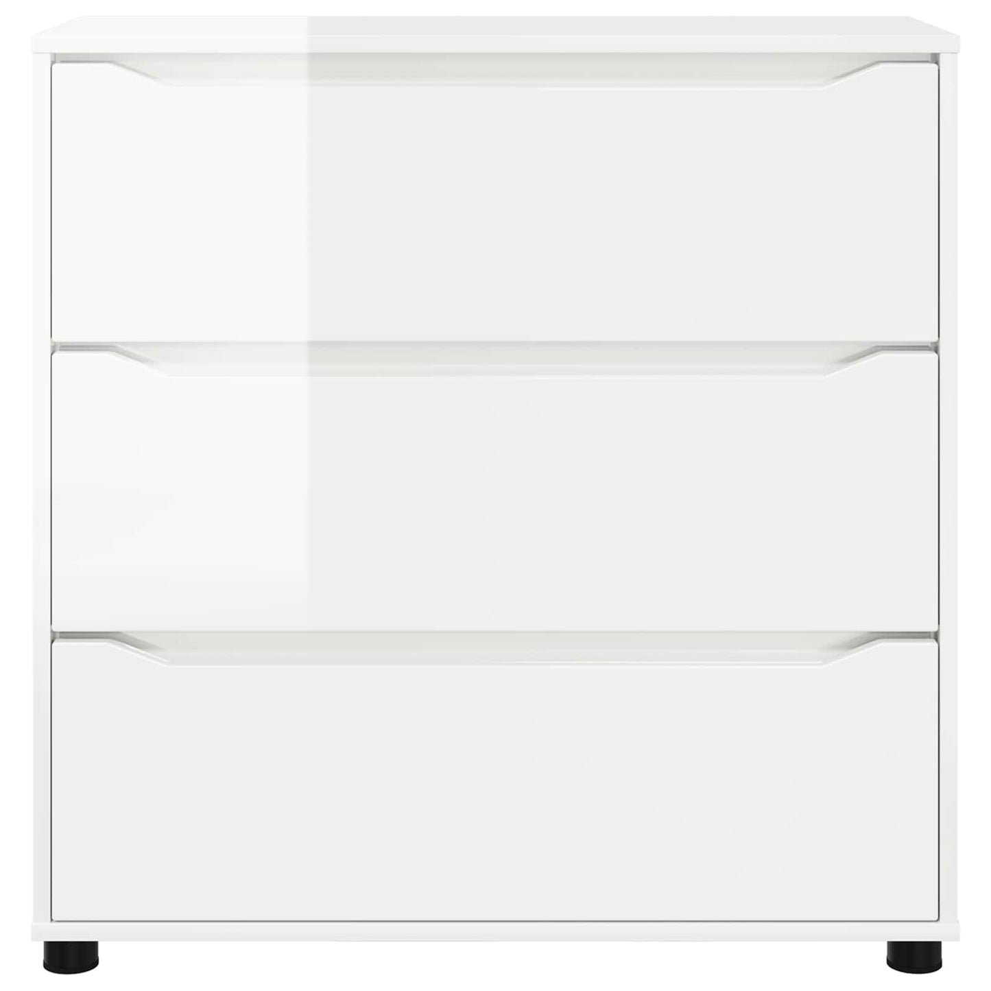 Opbevaringsskab Høj gloss hvid 80 x 31 x 81 cm Konstrueret træ