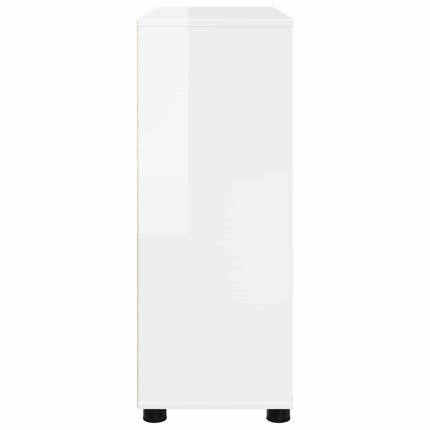 Opbevaringsskab Høj gloss hvid 80 x 31 x 81 cm Konstrueret træ