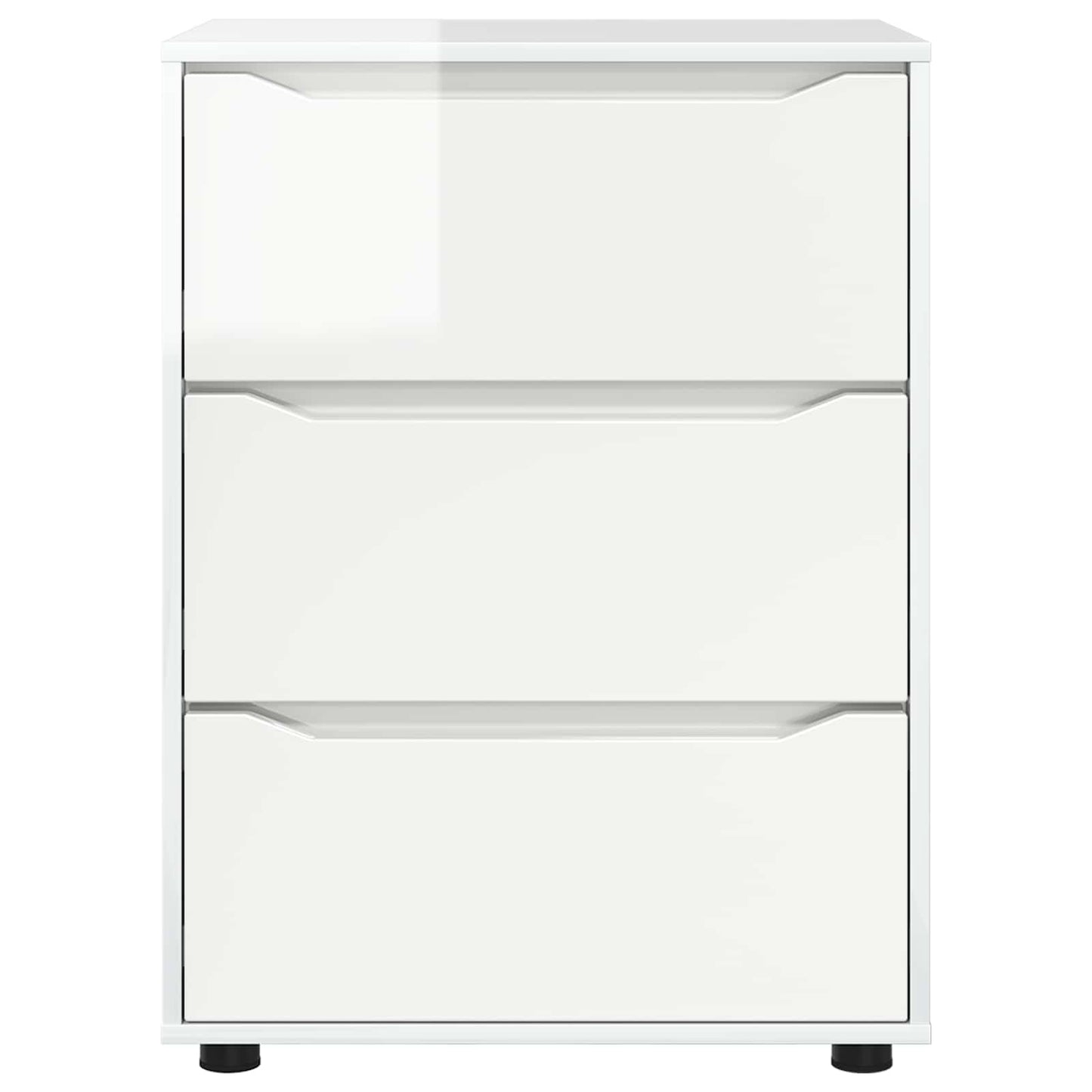 Opbevaringsskab Høj gloss hvid 60 x 48 x 81 cm Konstrueret træ