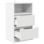 Sengeborde 2 pcs Hvid 40 x 30 x 467 cm Konstrueret træ