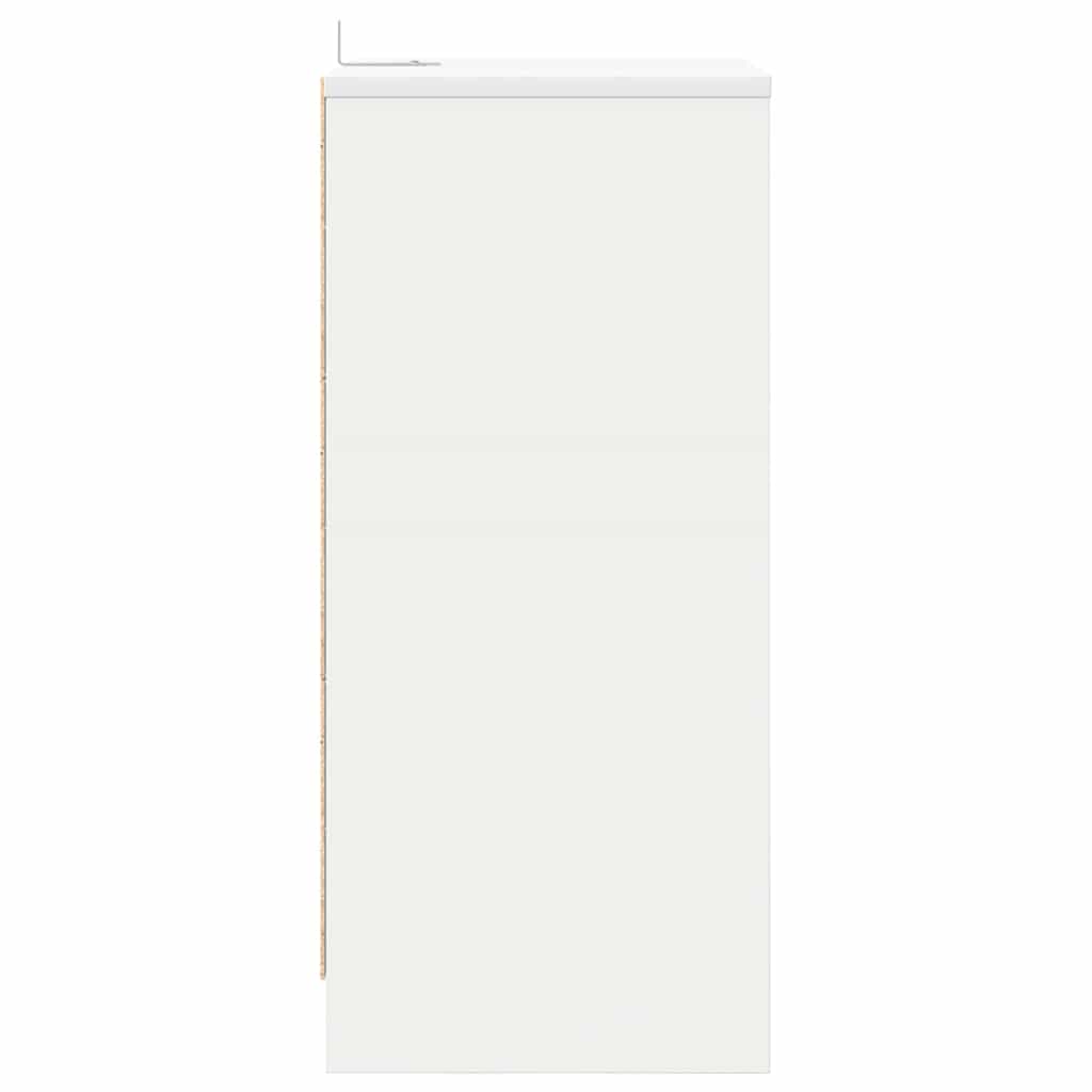 Sengeborde 2 pcs Hvid 40 x 30 x 467 cm Konstrueret træ