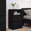 Sengeborde 2 pcs Sort 40 x 30 x 467 cm Konstrueret træ