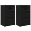 Sengeborde 2 pcs Sort 40 x 30 x 467 cm Konstrueret træ