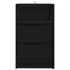 Sengeborde 2 pcs Sort 40 x 30 x 467 cm Konstrueret træ