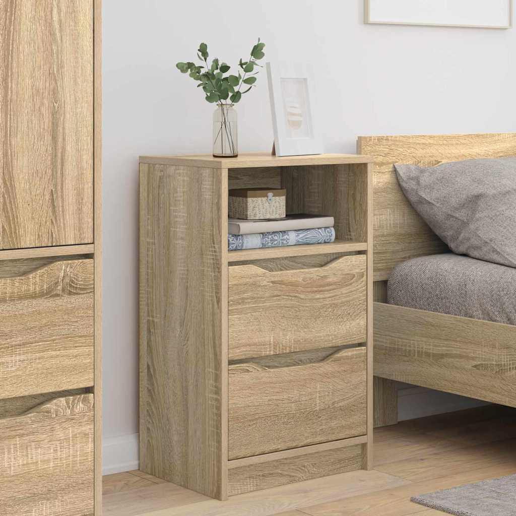 Sengeborde 2 pcs Sonoma eg 40 x 30 x 467 cm Konstrueret træ
