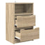 Sengeborde 2 pcs Sonoma eg 40 x 30 x 467 cm Konstrueret træ
