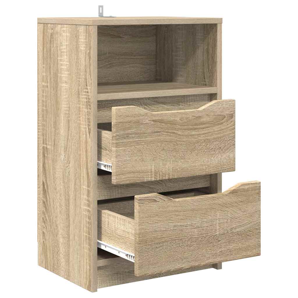 Sengeborde 2 pcs Sonoma eg 40 x 30 x 467 cm Konstrueret træ