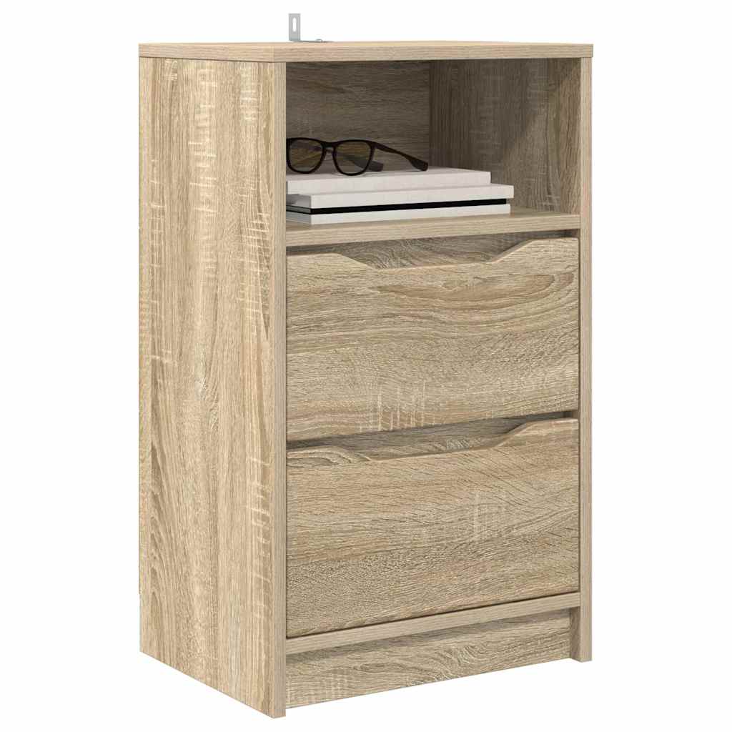Sengeborde 2 pcs Sonoma eg 40 x 30 x 467 cm Konstrueret træ
