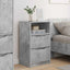 Sengeborde 2 pcs Beton Grå 40 x 30 x 467 cm Konstrueret træ