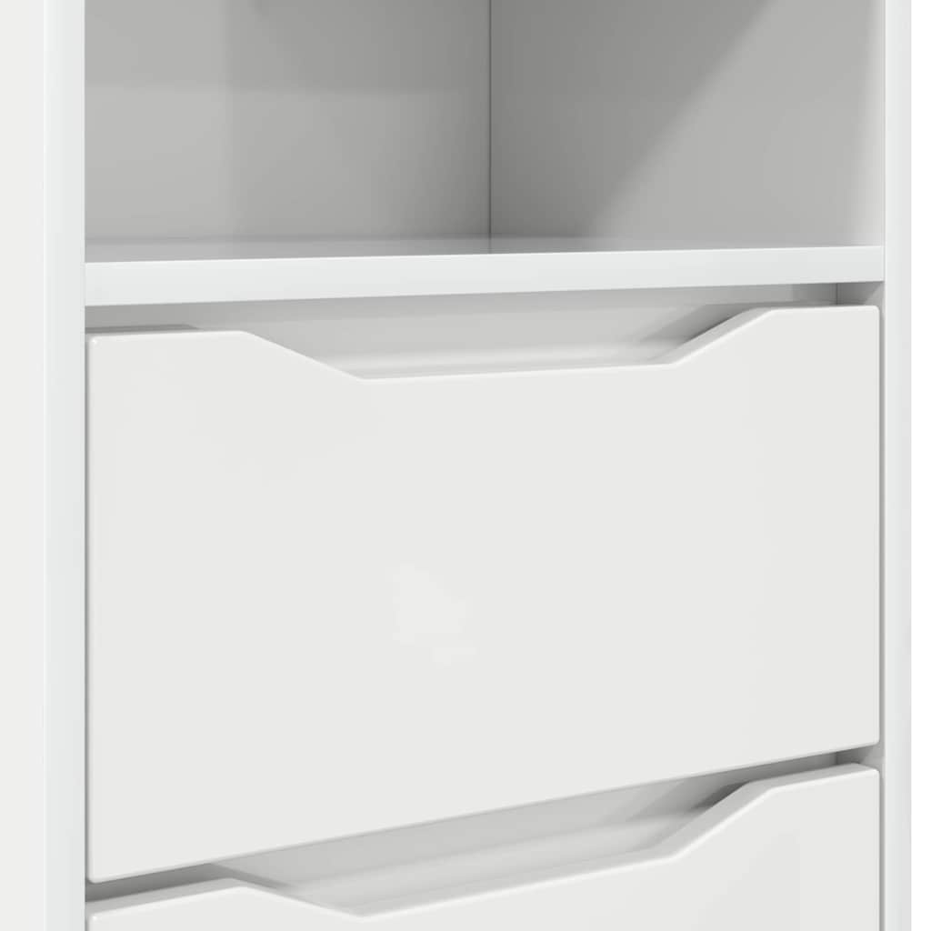 Sengebord Høj gloss hvid 40 x 30 x 467 cm Konstrueret træ
