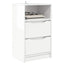Sengeborde med skuffe 2 pcs Høj gloss hvid 40 x 30 x 467 cm