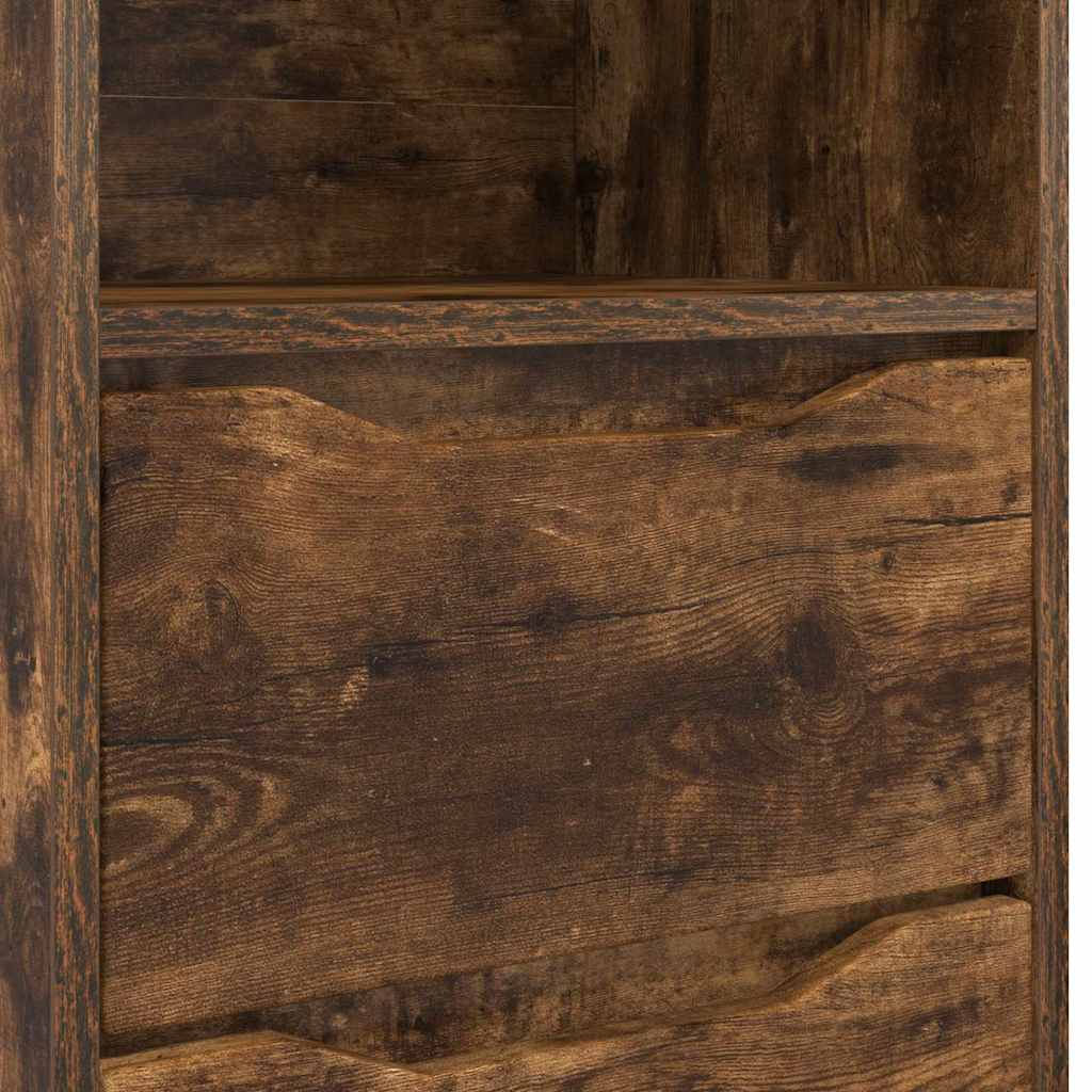 Sengeborde 2 pcs Røget eg 40 x 30 x 467 cm Konstrueret træ