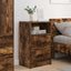 Sengeborde 2 pcs Røget eg 40 x 30 x 467 cm Konstrueret træ