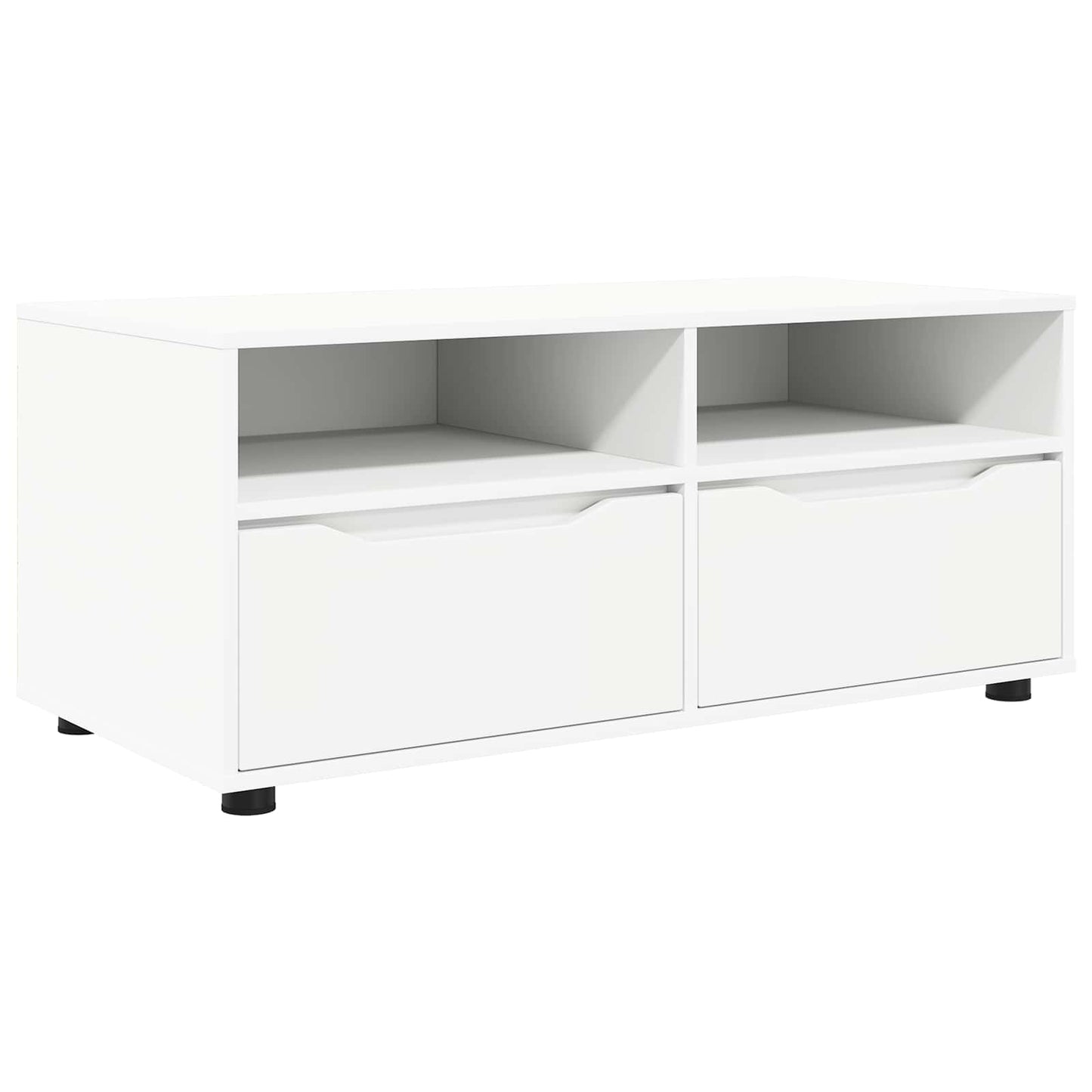 TV-skab med skuffe Hvid 100 x 48 x 43 cm Konstrueret træ