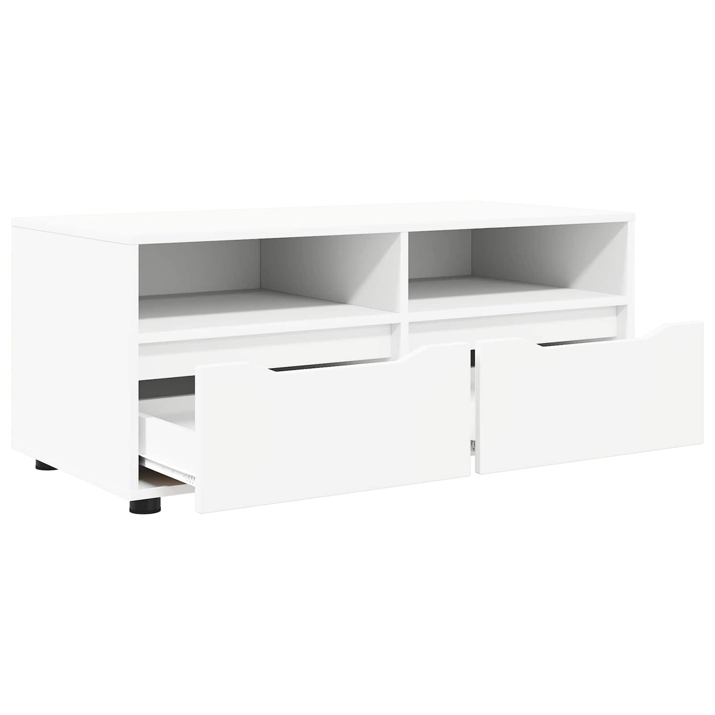 TV-skab med skuffe Hvid 100 x 48 x 43 cm Konstrueret træ