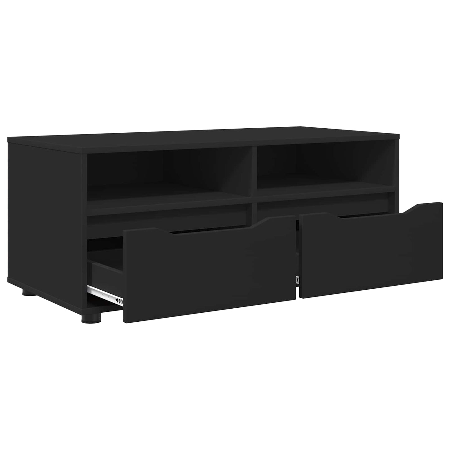 TV-skab med skuffe Sort 100 x 48 x 43 cm Konstrueret træ