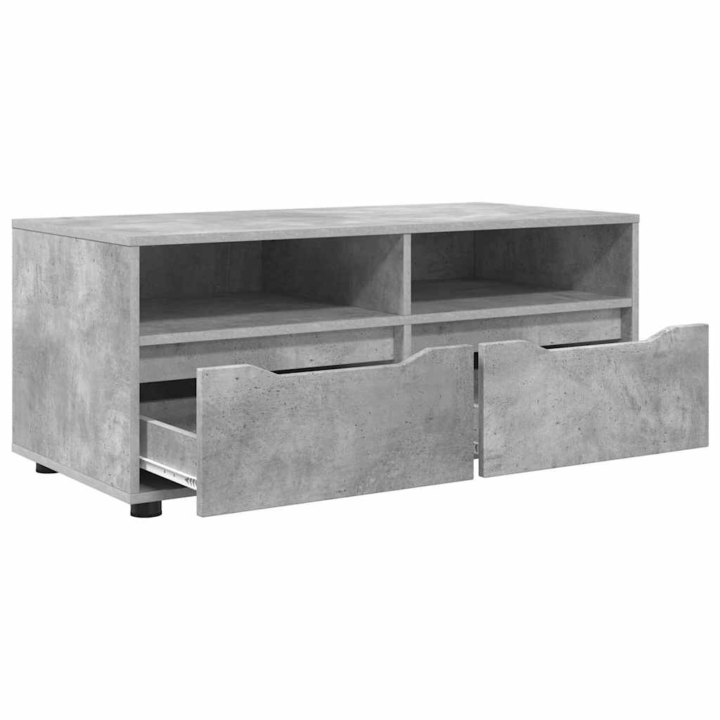 TV-skab med skuffe Beton Grå 100 x 48 x 43 cm Konstrueret træ