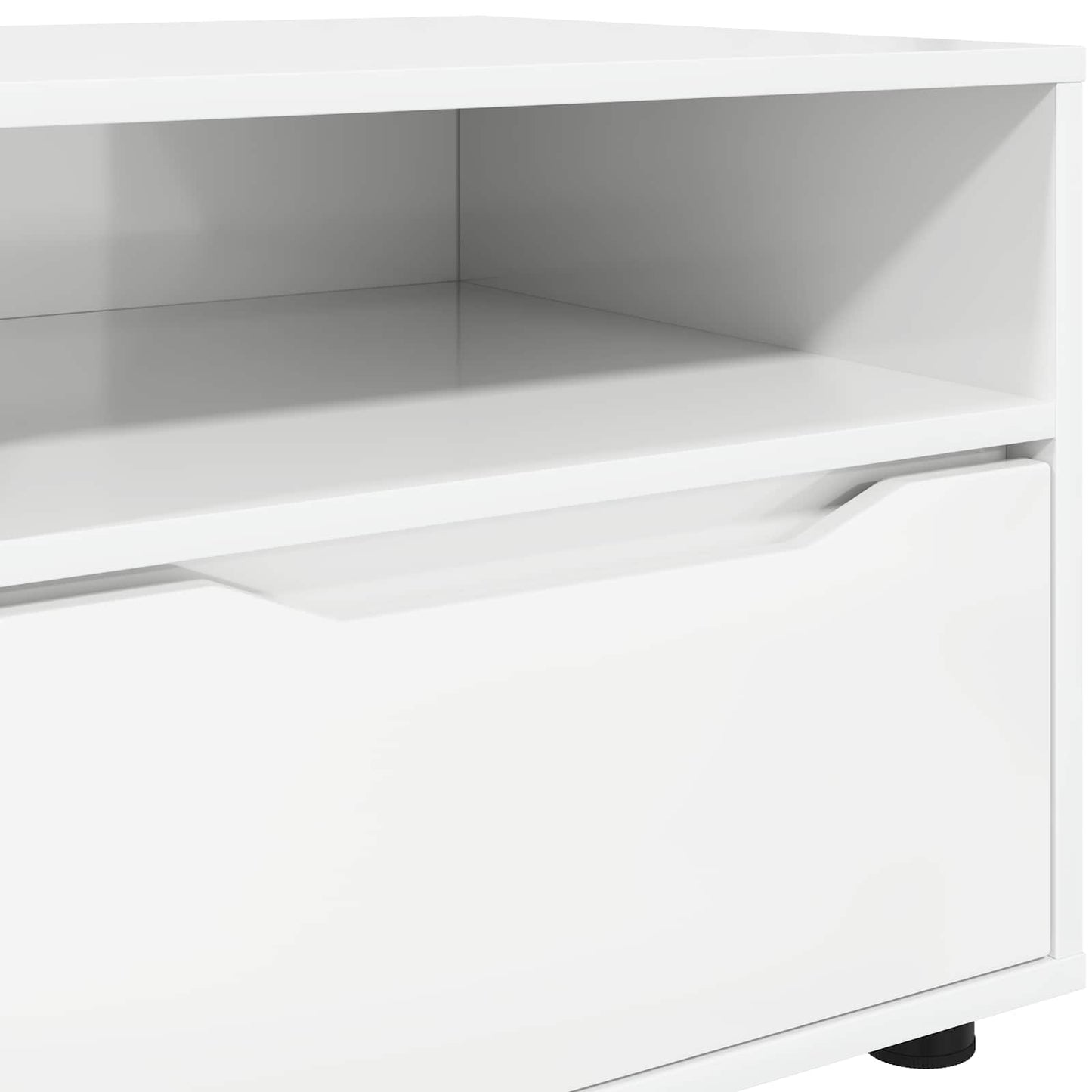 TV-skab Høj gloss hvid 100 x 48 x 43 cm Konstrueret træ
