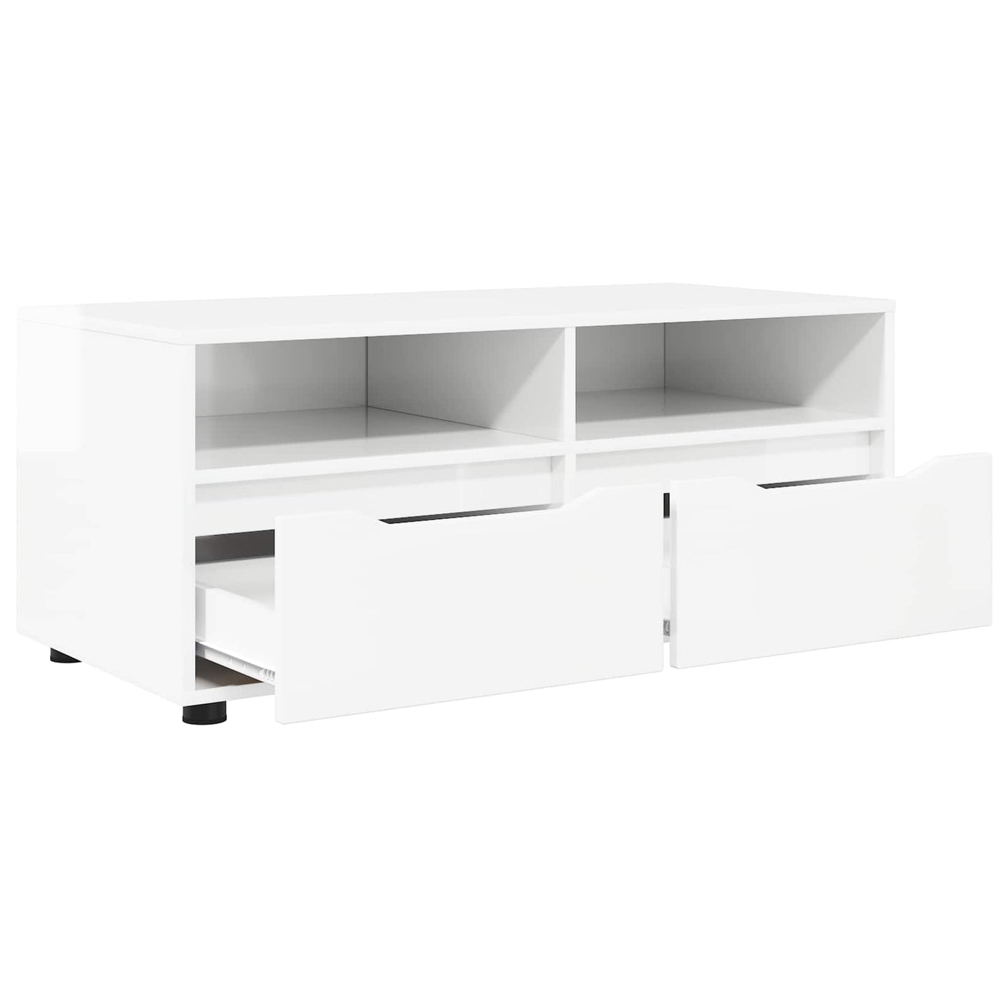TV-skab Høj gloss hvid 100 x 48 x 43 cm Konstrueret træ