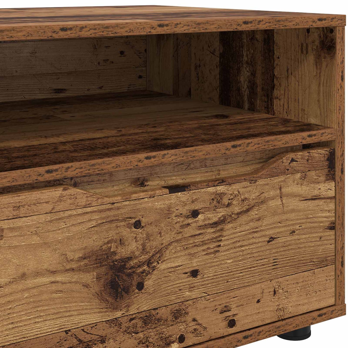 TV-skab med skuffe Gammelt træ 100 x 48 x 43 cm Konstrueret træ