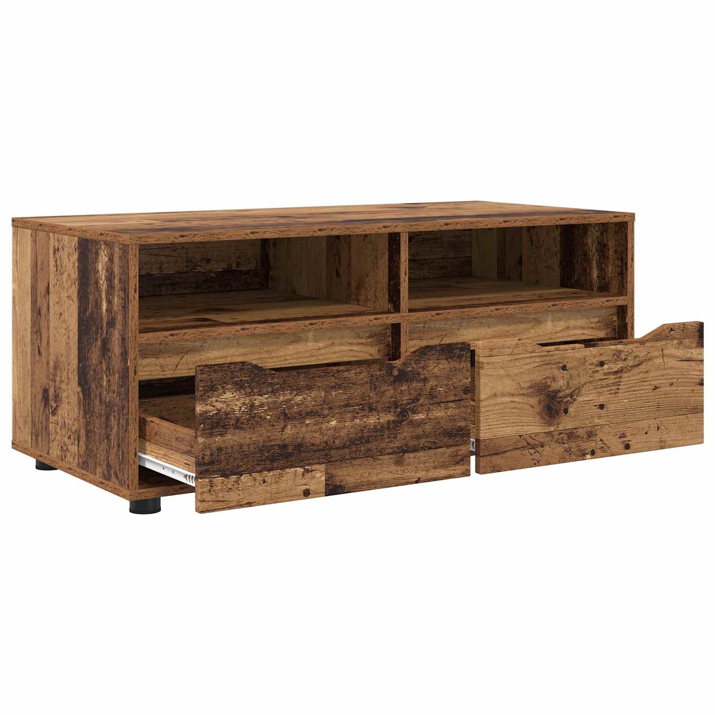 TV-skab med skuffe Gammelt træ 100 x 48 x 43 cm Konstrueret træ